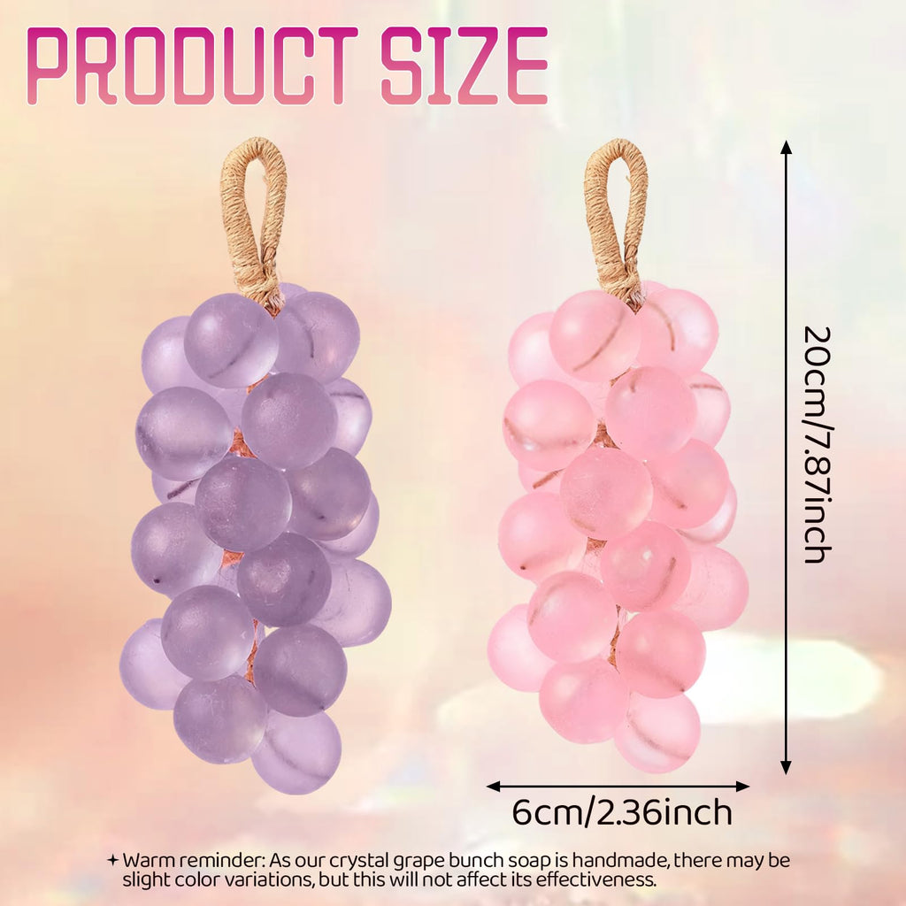 Gtyuoo Grape Soap On A Rope – Handmade Grape Cluster Soap with Lasting Fragrance