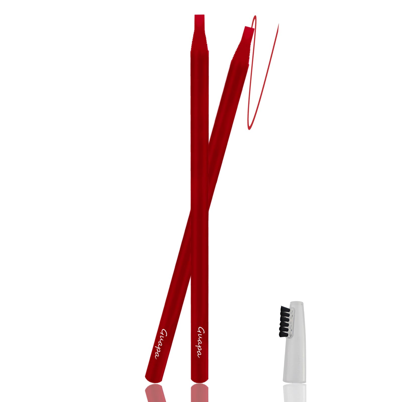 Guapa Microblading Eyebrow Pencil – 5pc Waterproof Peel-off Brow Pencil Set (Red Mapping)