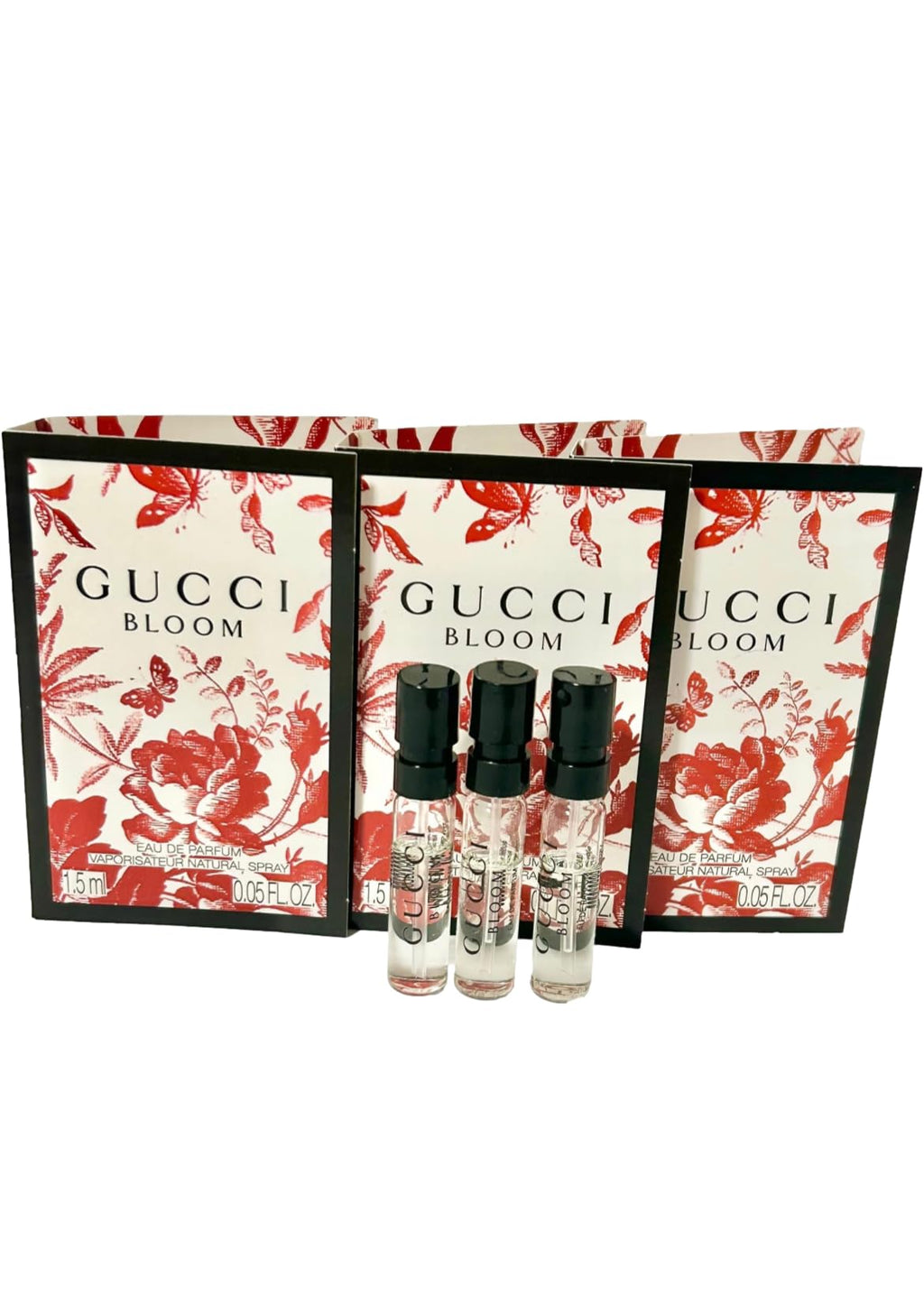 Gucci Bloom Sample Set – 3 Mini EDP Sprays (1.5 ml each) for Women