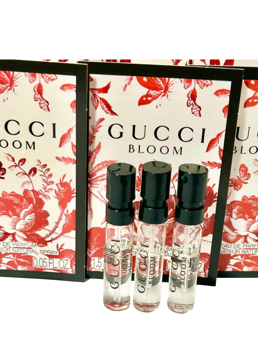 Gucci Bloom Sample Set – 3 Mini EDP Sprays (1.5 ml each) for Women
