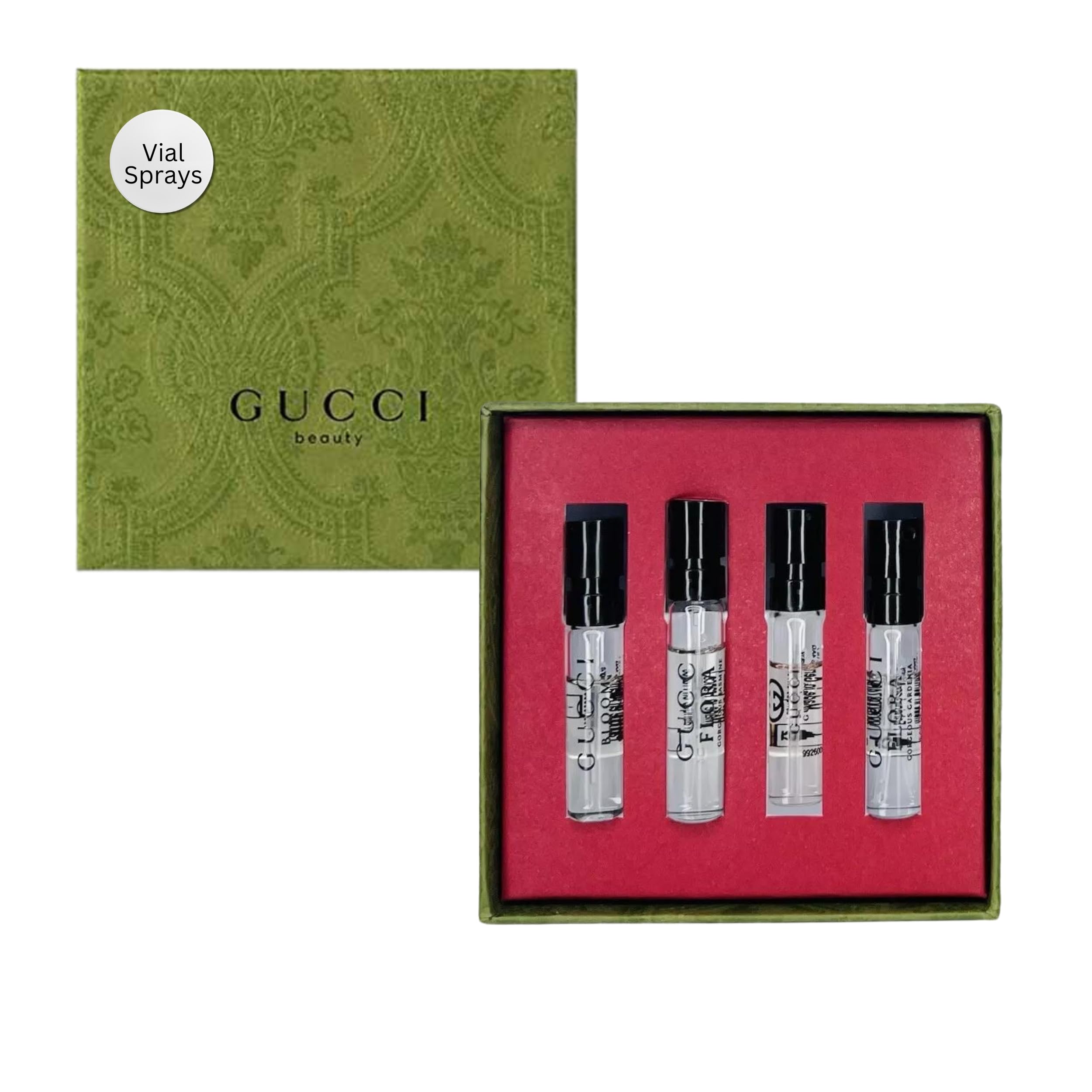 Gucci Women's Variety Fragrance Gift Set – 4 Mini EDP Sprays (0.05 oz each)