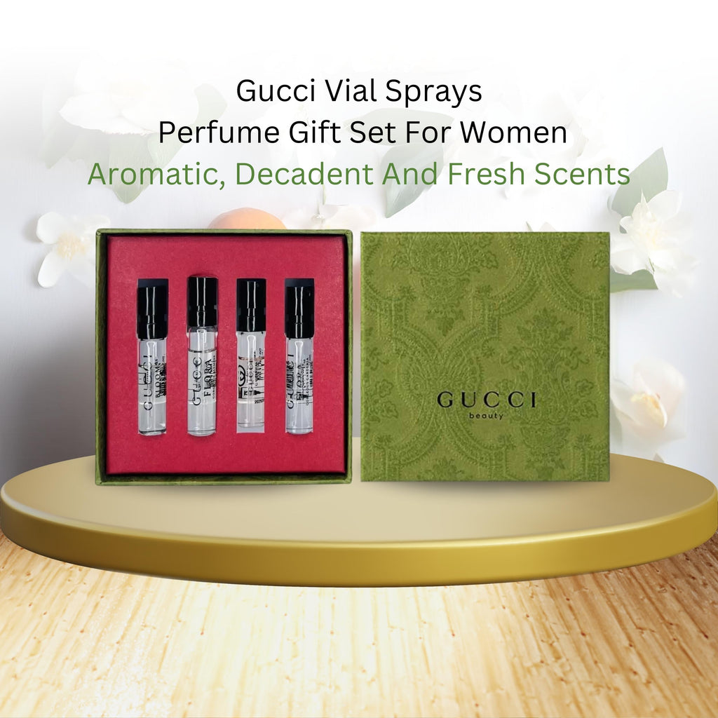 Gucci Women's Variety Fragrance Gift Set – 4 Mini EDP Sprays (0.05 oz each)