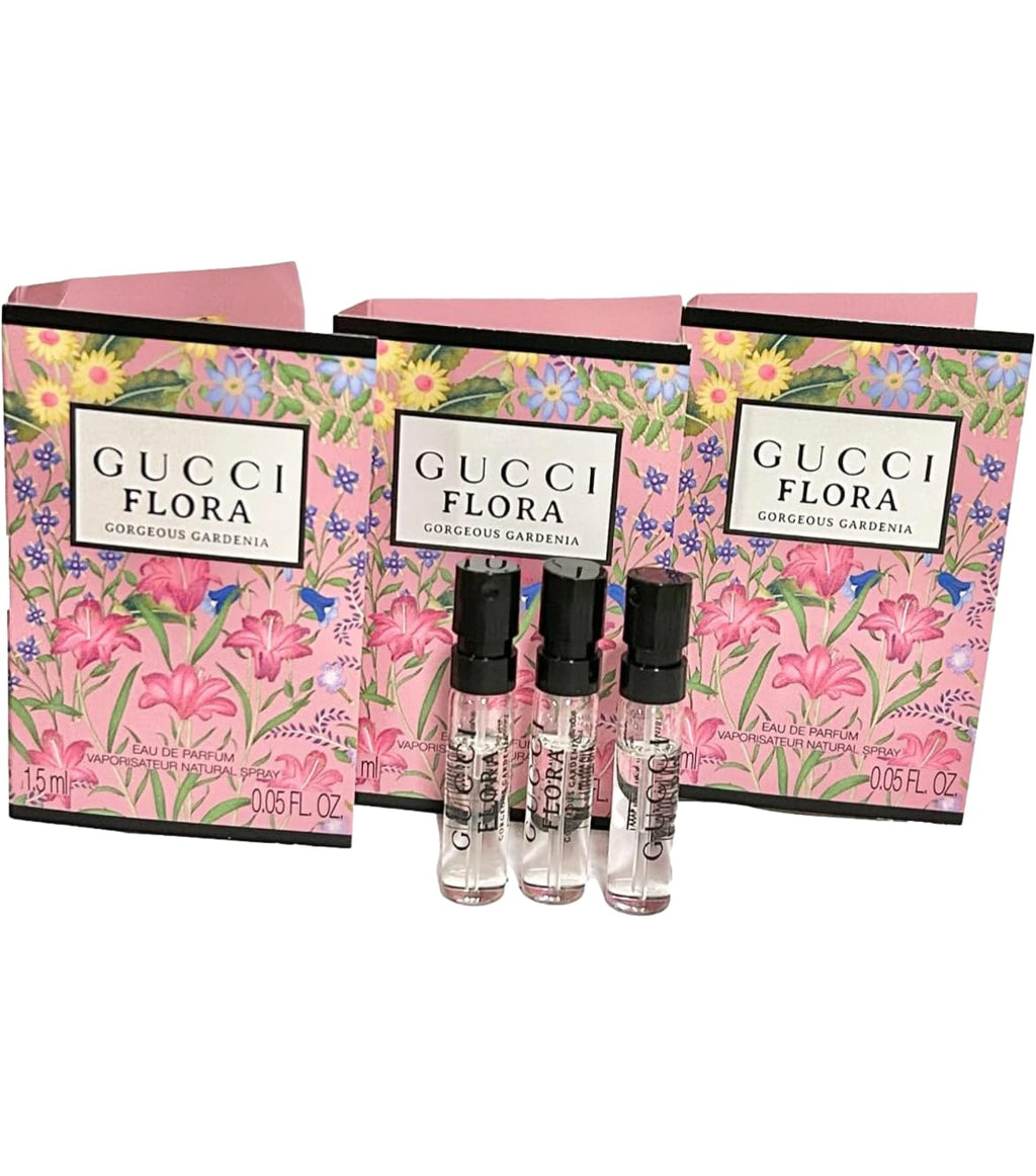 Gucci Flora Gorgeous Gardenia Sample Perfume Set – 3 Mini Sprays (1.5 ml each)