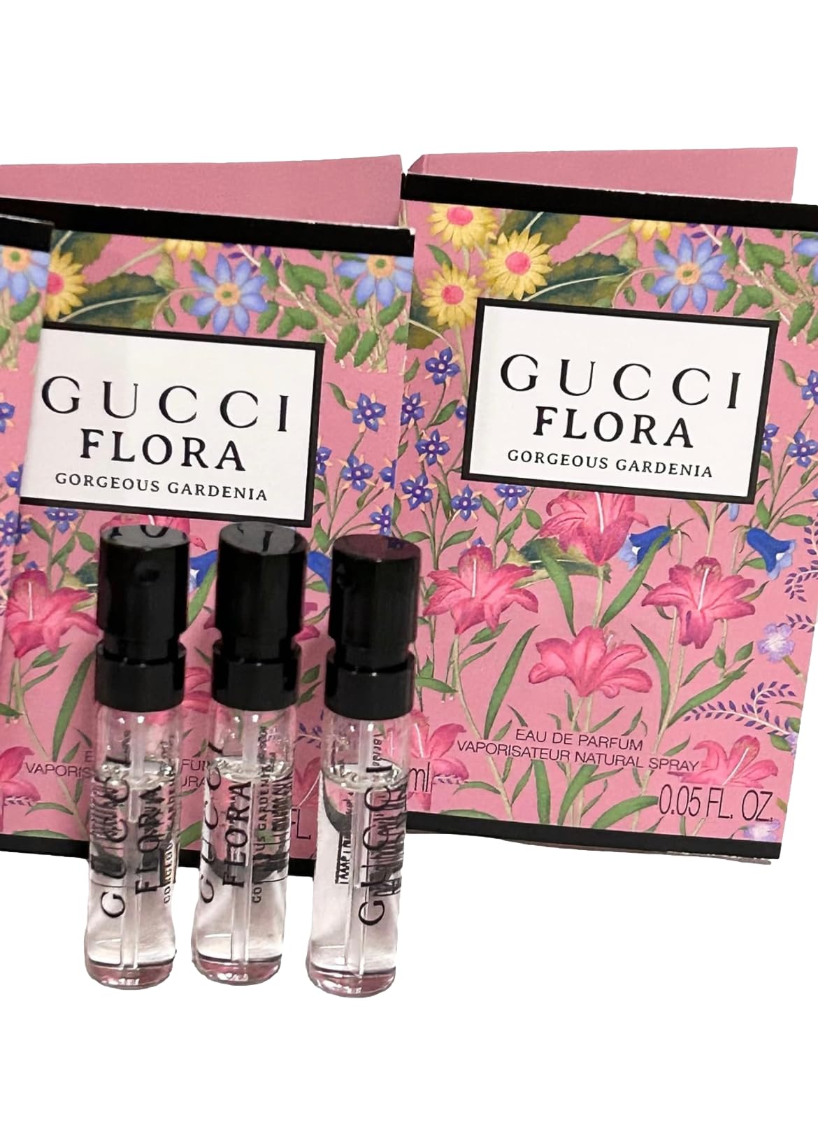 Gucci Flora Gorgeous Gardenia Sample Perfume Set – 3 Mini Sprays (1.5 ml each)