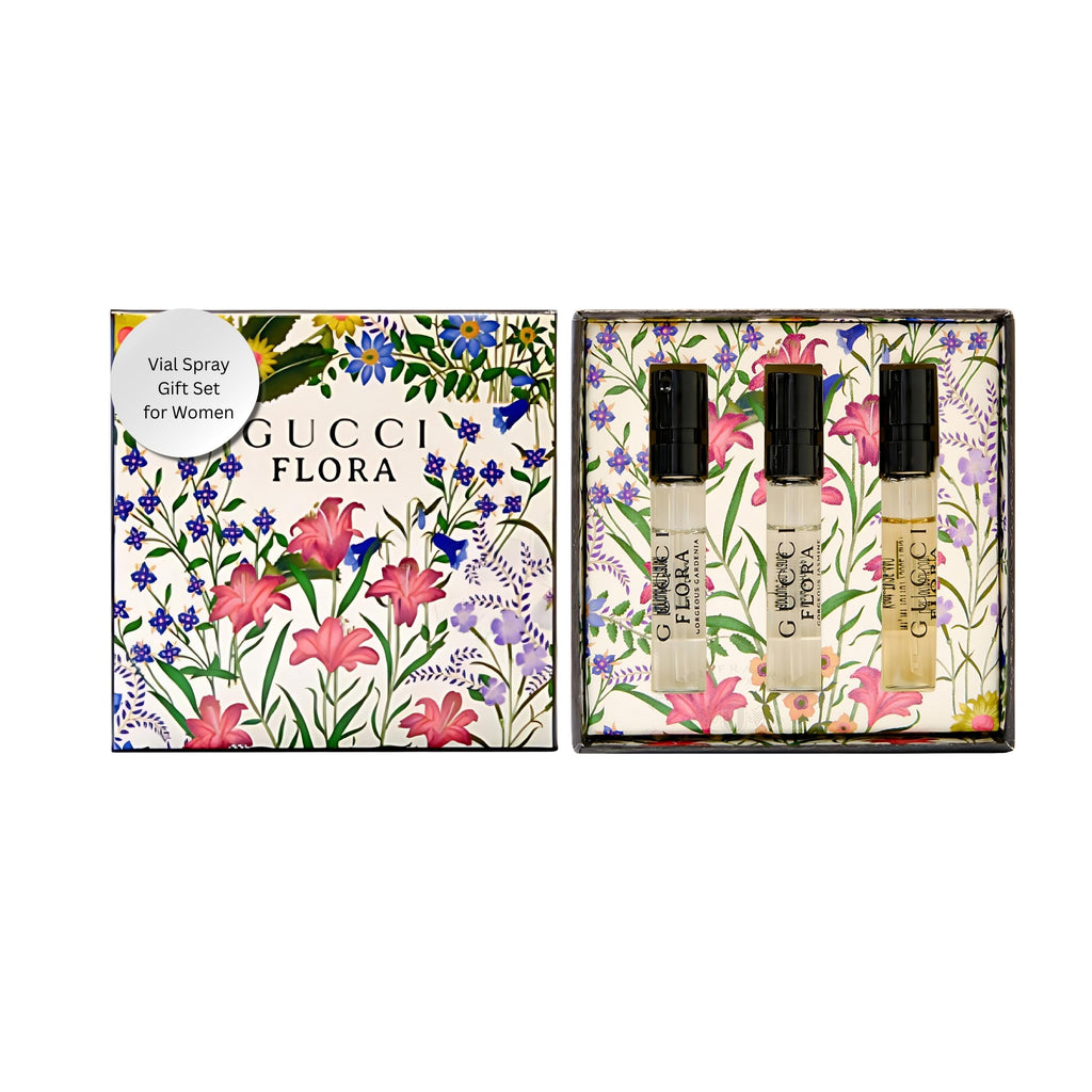 Gucci Flora Gift Set for Women – 3 Mini EDPs (0.05 oz) Travel-Sized
