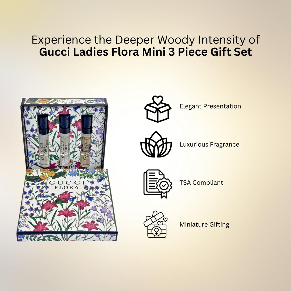 Gucci Flora Gift Set for Women – 3 Mini EDPs (0.05 oz) Travel-Sized