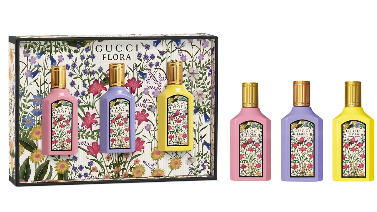 Gucci Flora Mini Set for Women – Gardenia, Magnolia & Orchid EDP Trio (0.16 FL OZ Each)