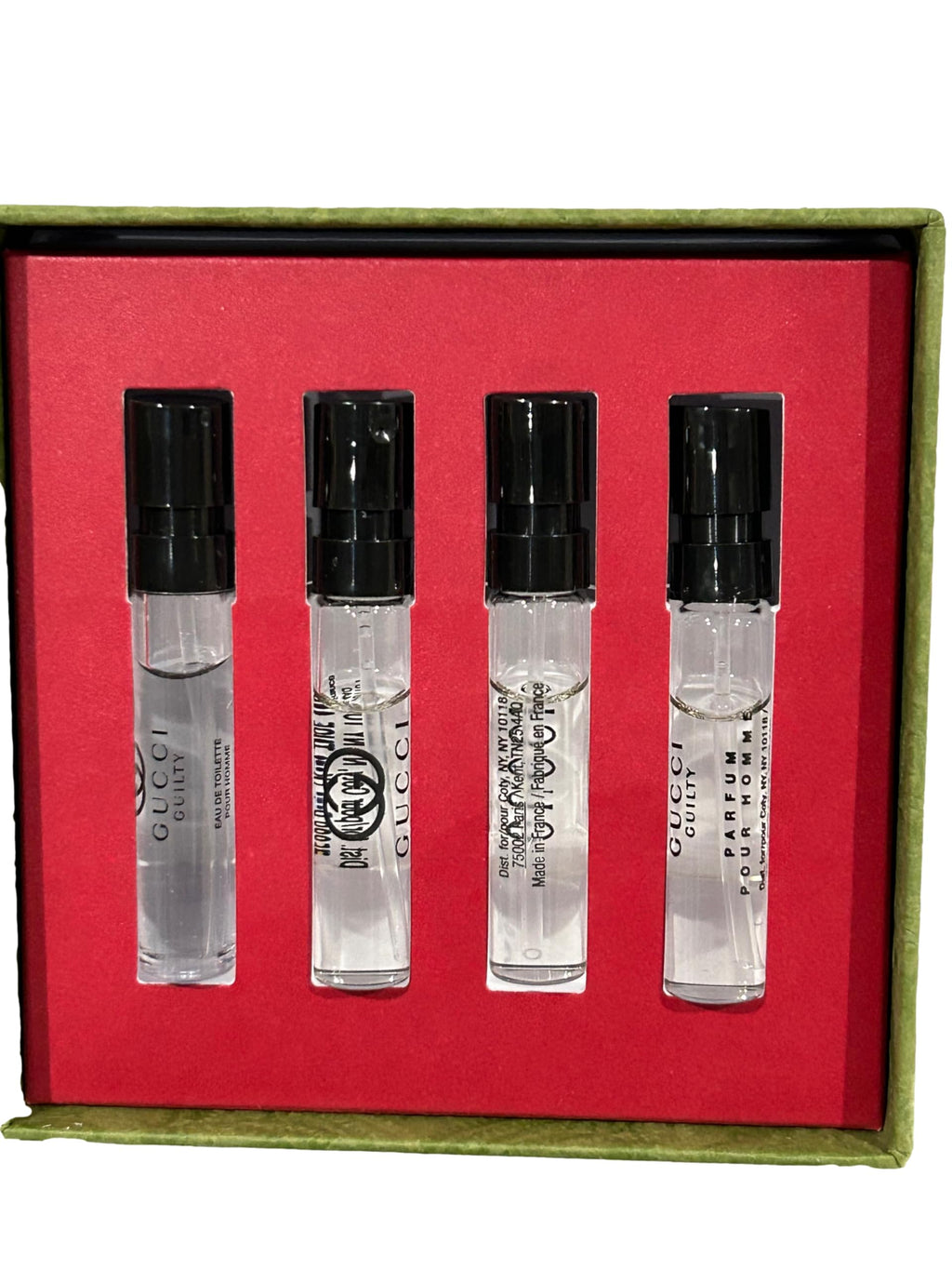 Gucci Guilty Sample Gift Set for Men – 4 x 1.5 ml Mini Sprays (EDT, EDP, Parfum)