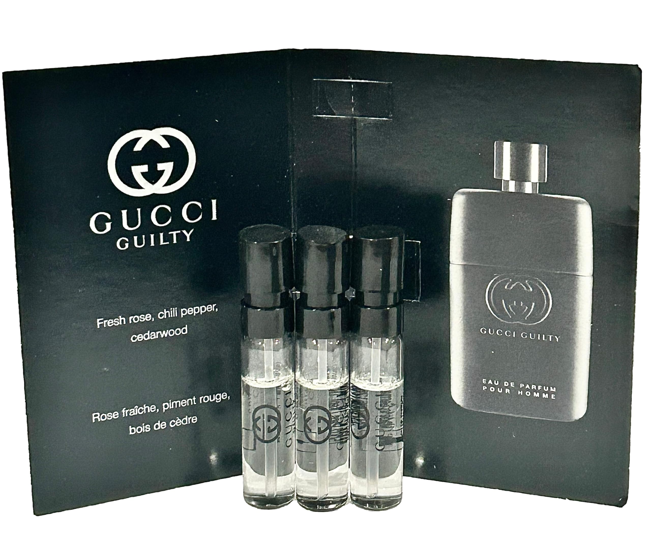 Gucci Guilty PARFUM Sample Set for Men – 3 x 1.5 ml Travel Sprays