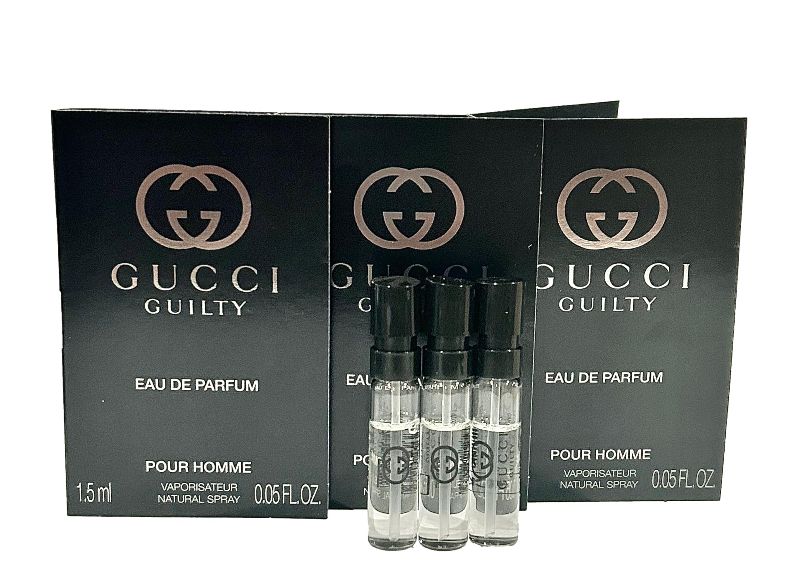 Gucci Guilty PARFUM Sample Set for Men – 3 x 1.5 ml Travel Sprays
