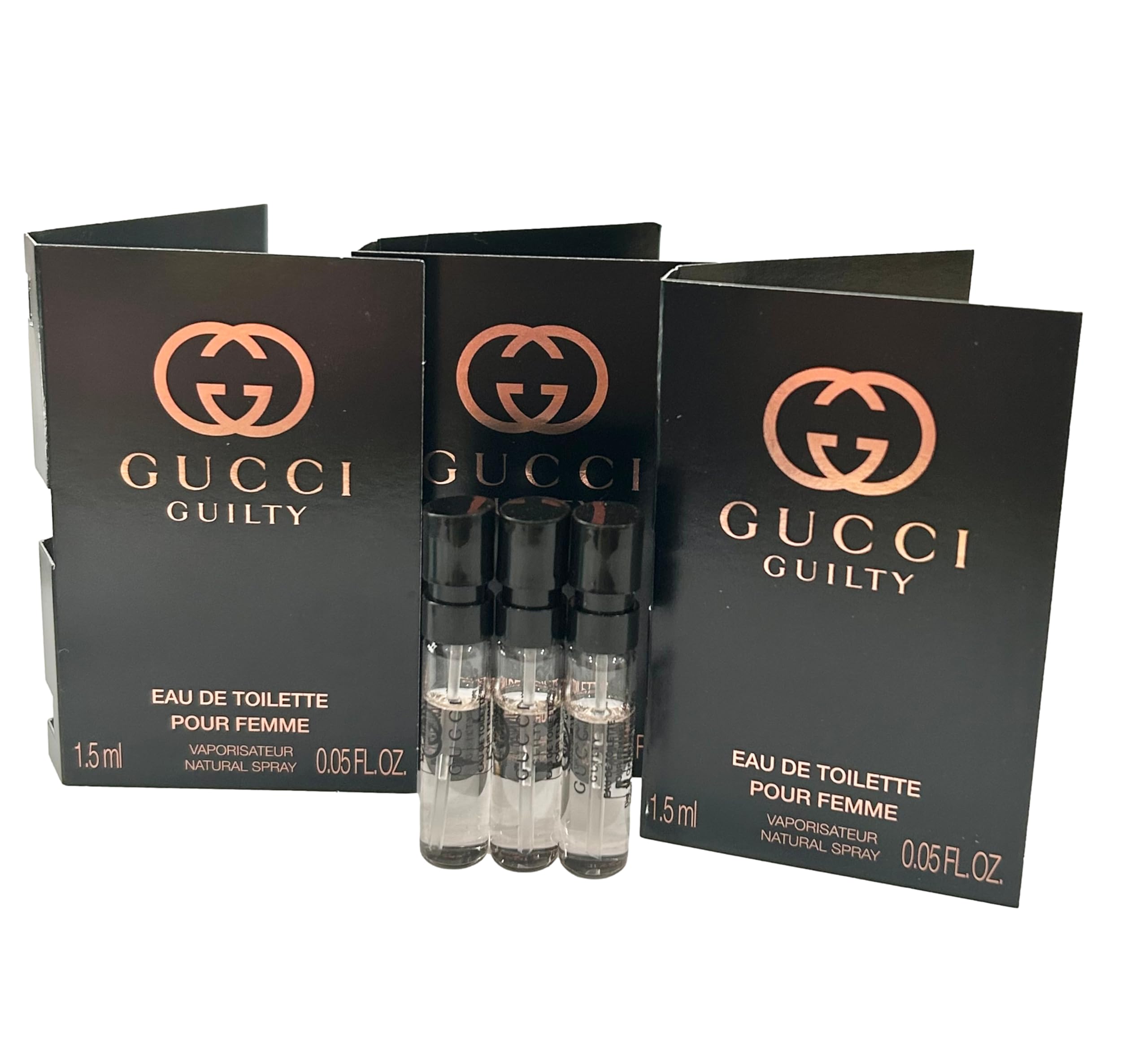 Gucci Guilty Sample Women EDT — Travel-Size Set of 3 (1.5 ml each)
