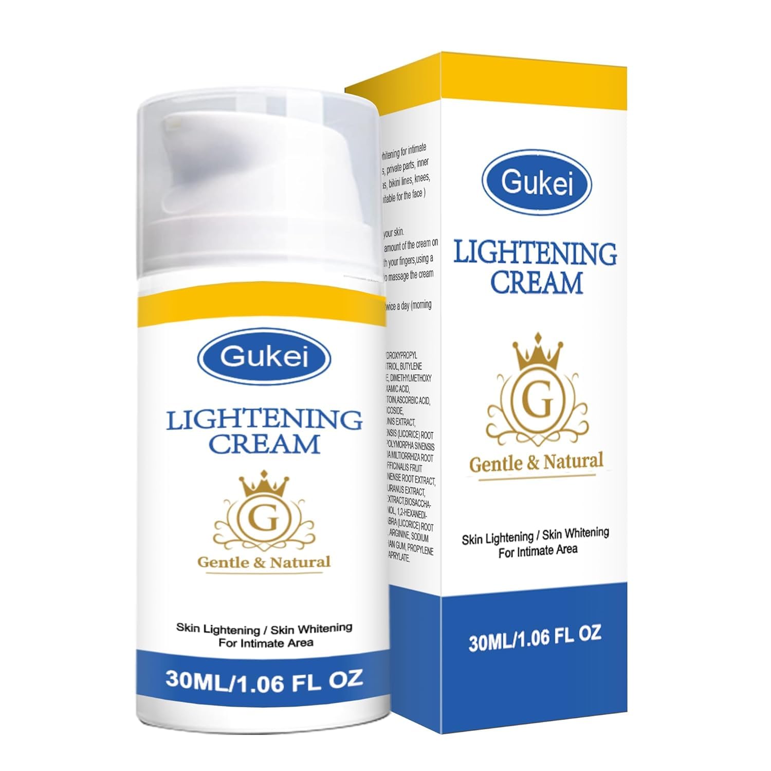 Gukei Skin Lightening Cream Gel for Private Parts & Underarms – Niacinamide, Arbutin, Vitamin C (30ML)