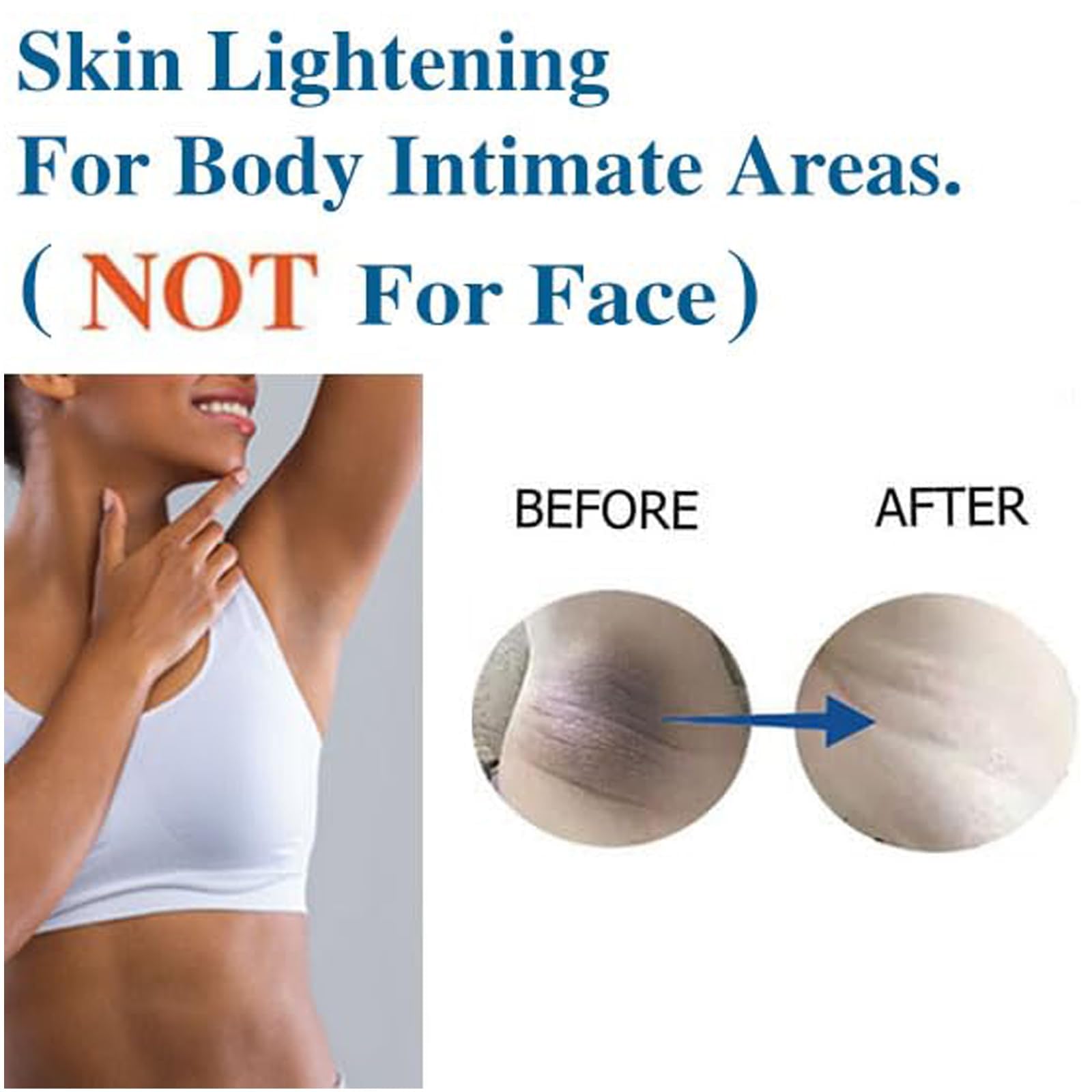 Gukei Skin Lightening Cream Gel for Private Parts & Underarms – Niacinamide, Arbutin, Vitamin C (30ML)