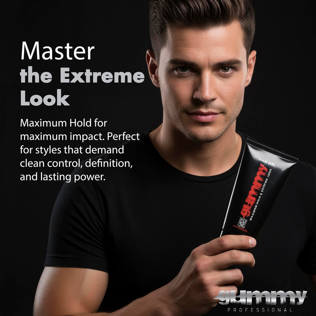 Gummy Professional Hair Gel for Men and Women – Strong Hold Styling Gel with Shine and Conditioning – 150ml