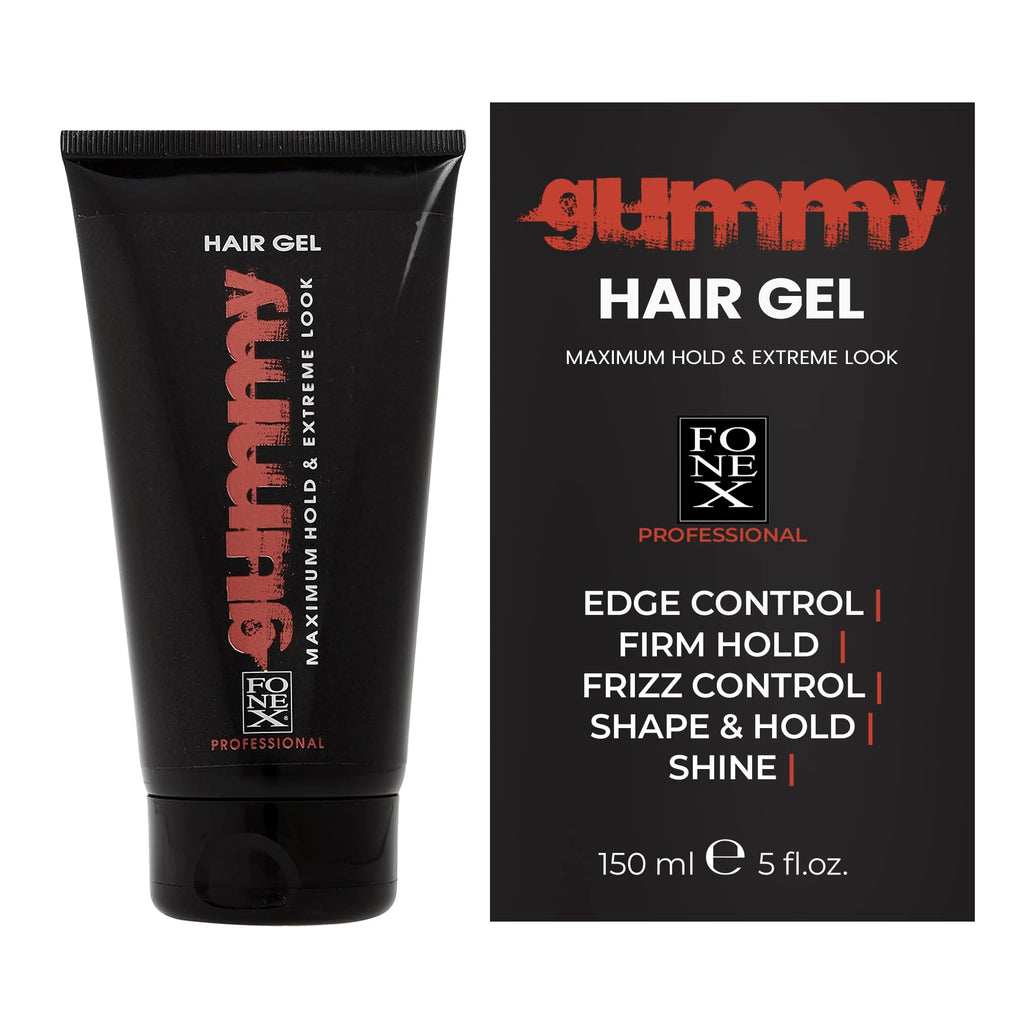 Gummy Professional Hair Gel for Men and Women – Strong Hold Styling Gel with Shine and Conditioning – 150ml