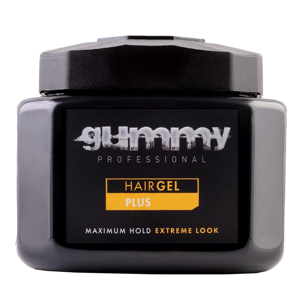 Gummy Professional Plus Hair Gel – Strong Hold for Slick Back, Curls & Braids (700 ml)