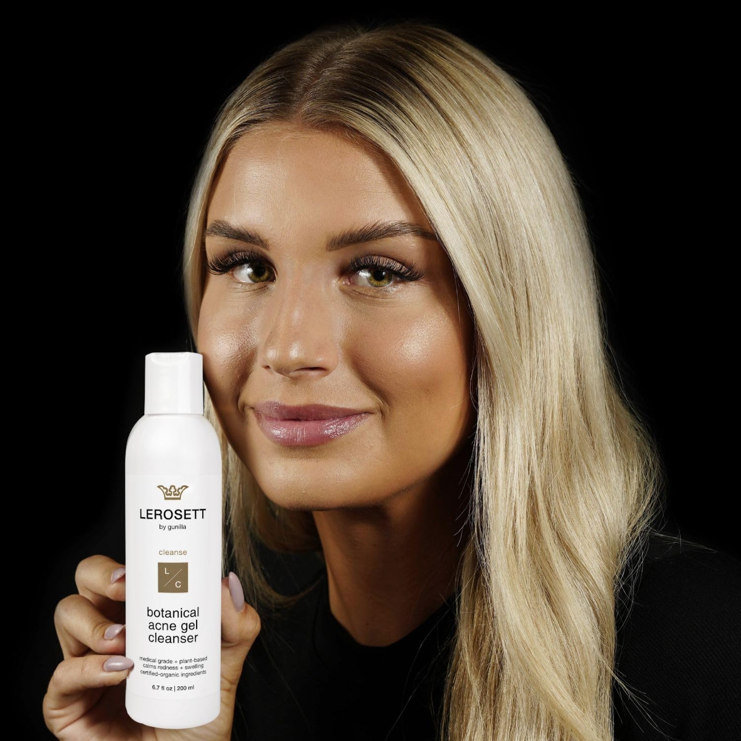 LEROSETT Botanical Acne Cleanser – 2% Salicylic Acid, 50% Aloe, Vegan, All Skin Types | 6.7 oz | Gunilla Of Sweden