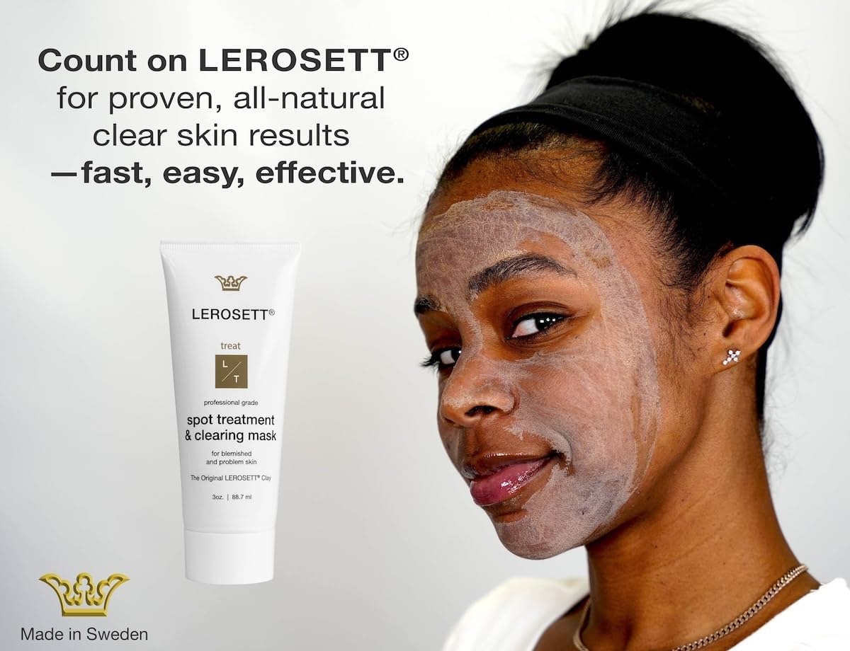 LEROSETT Acne Kit by Gunilla Of Sweden – Aloe & Clay Based, Vegan, All Skin Types