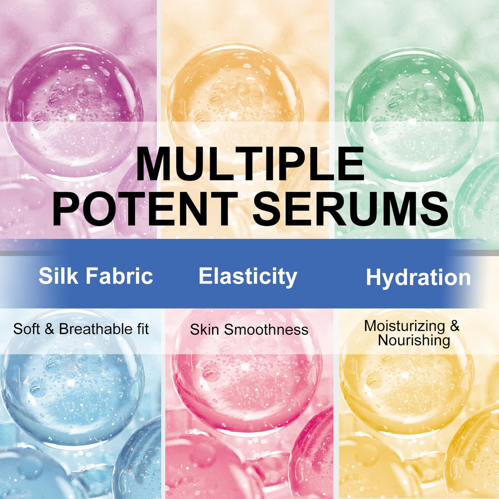 GUOYAOLIFU 24 Pack Serum Sheet Masks | Hydrating & Nourishing Facial Masks for All Skin Types