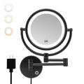 GURUN 8.5-inch Plug-in Magnifying Makeup Mirror with 10X Magnification, 3 LED Tones – Oil-Rubbed Bronze (M1809DO)
