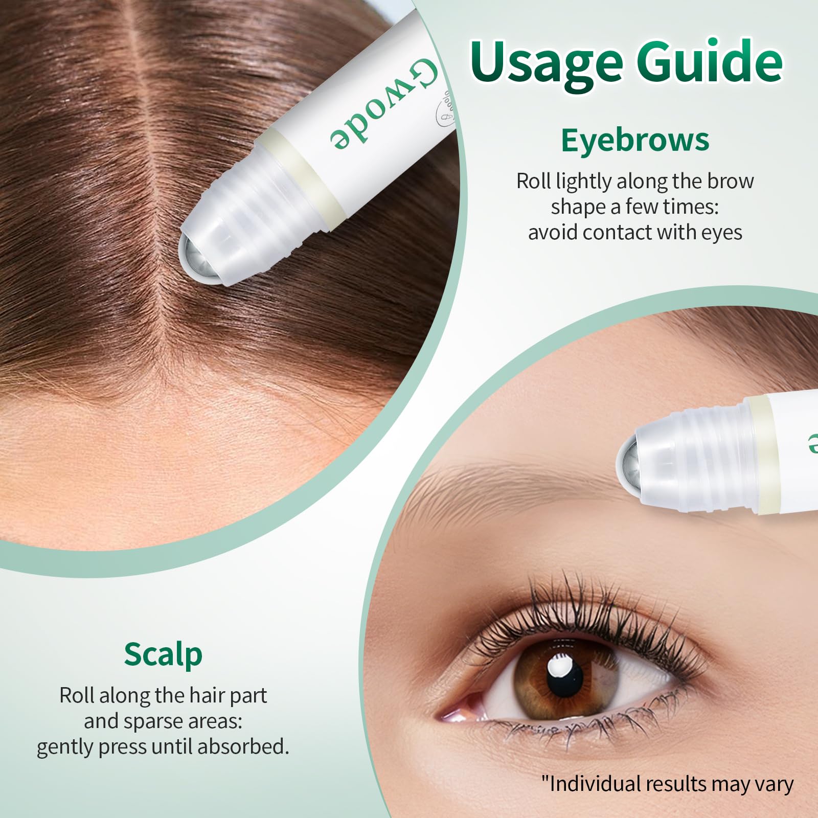 GWODE Rosemary Caffeine Scalp Serum Roll-On 25ml – 3% Rosemary Extract & 1% Caffeine