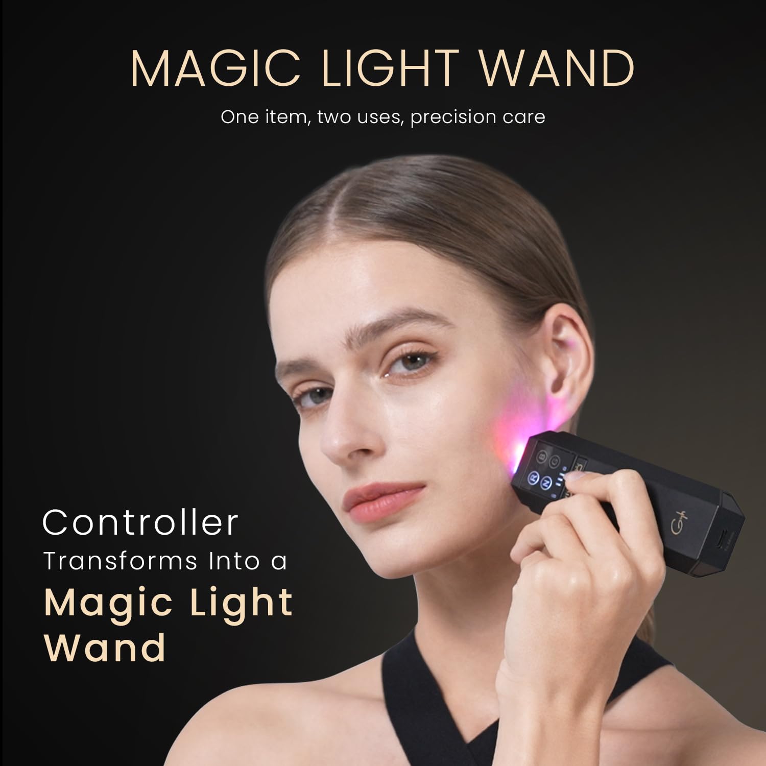 GYH 8-Color LED Light Therapy Mask with Handheld Wand – Wireless Infrared & Red Light Therapy, FSA/HSA Eligible