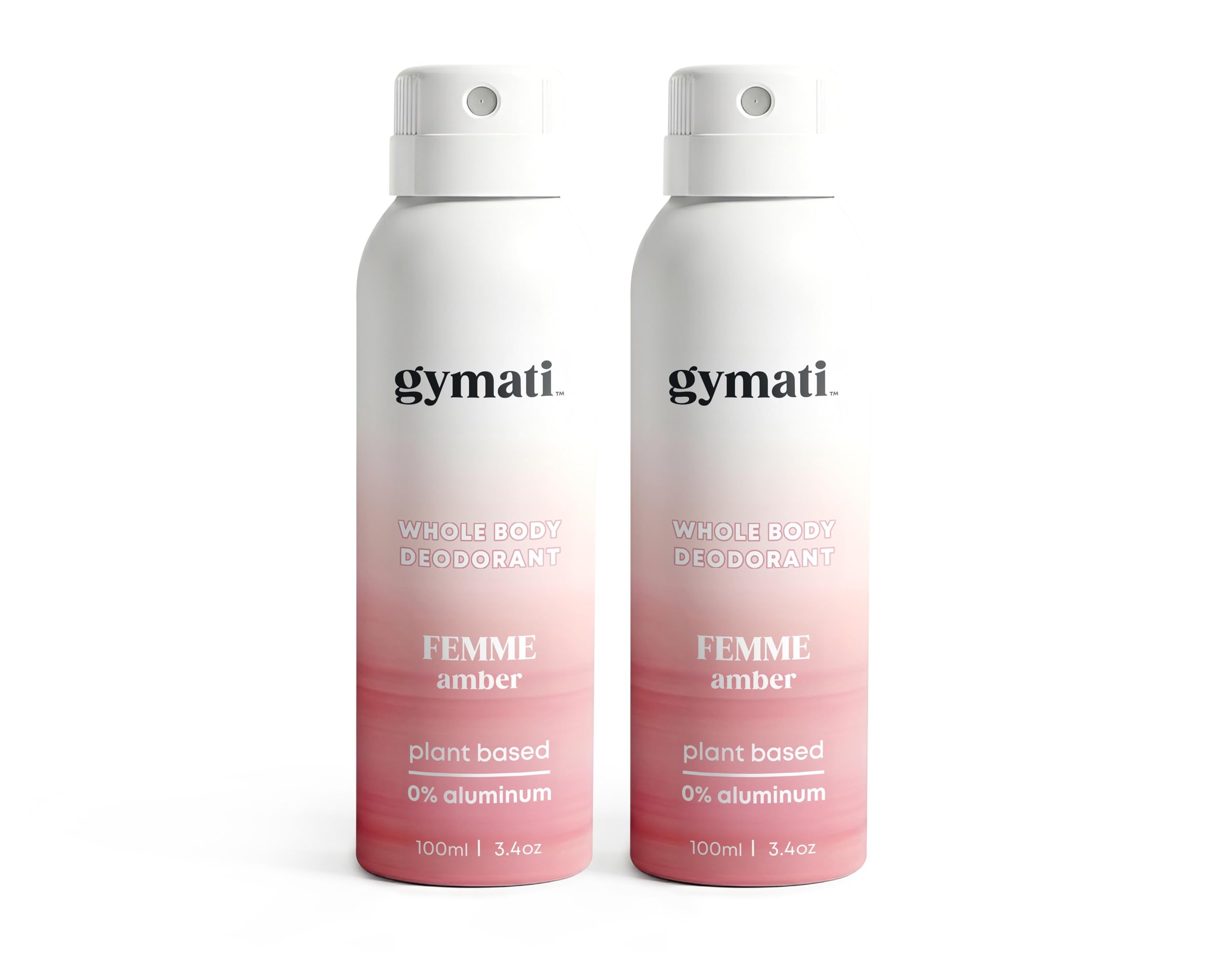 Gymati Natural Aluminum-Free Deodorant Body Spray – Women, Pack of 2 | All-Day Freshness