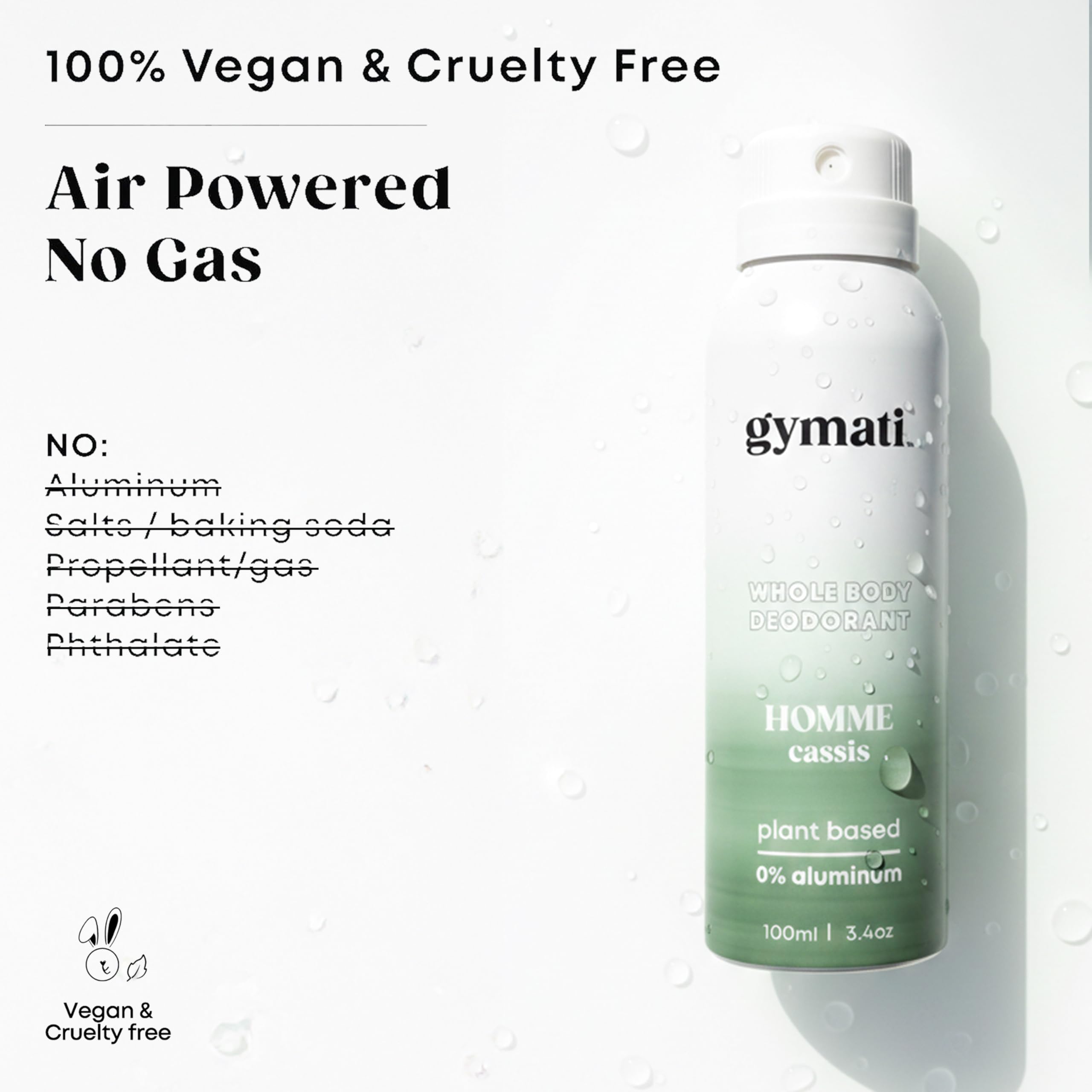 Gymati Natural Deodorant Body Spray for Men | Aluminum-Free, Plant-Based & Designer-Fragrance Inspired