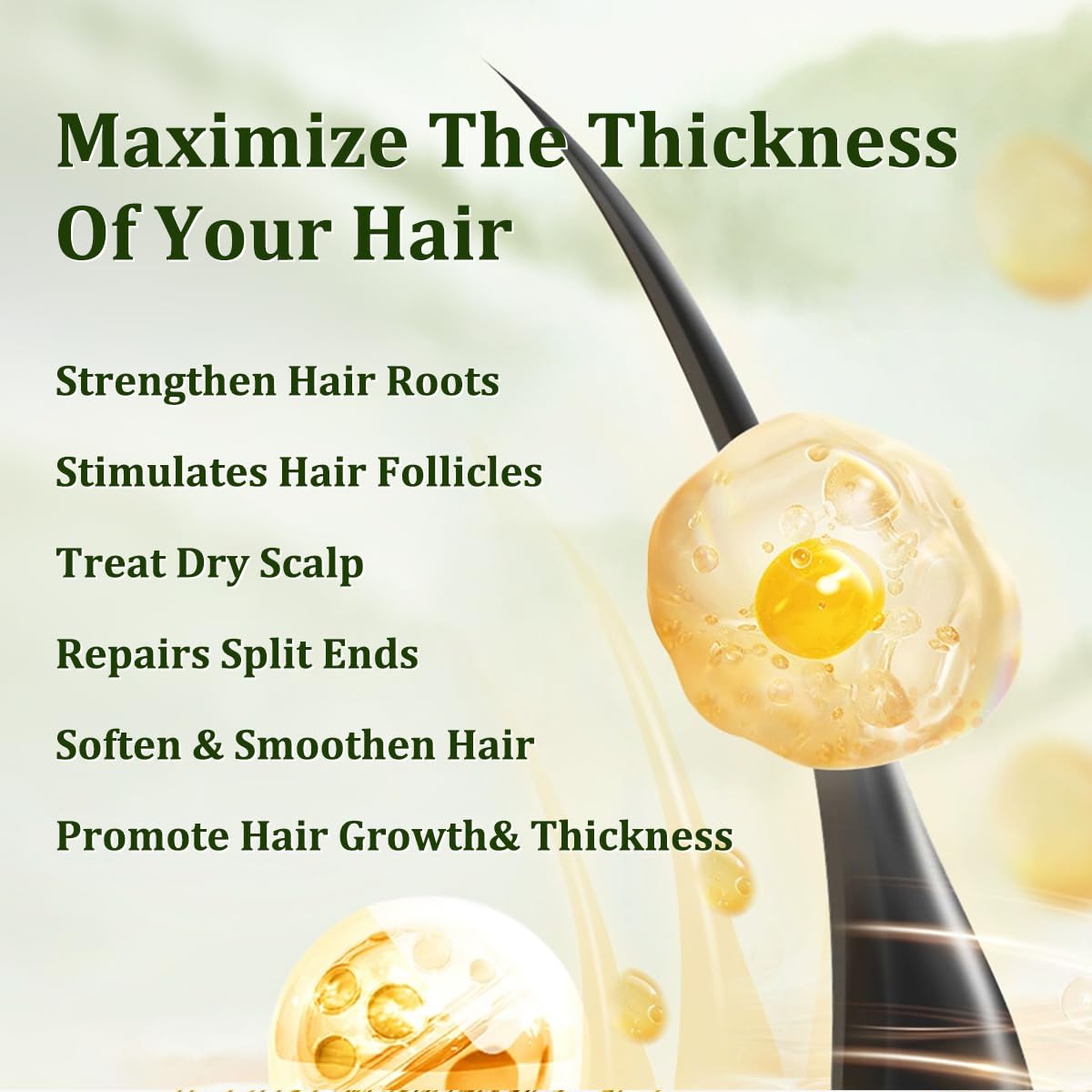 Gypsophila Batana Oil for Hair Growth – 100% Pure, Scalp Nourishment, Breakage Reduction (1 Fl Oz)
