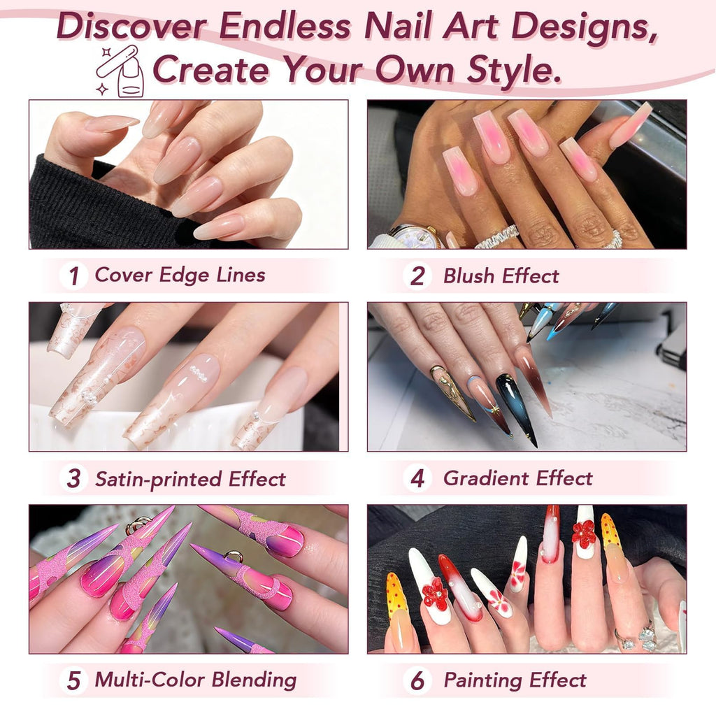 GZIXBDA Sponge Paint Patting Gel Polish Kit – 57 Colors for Ombre & French Manicure