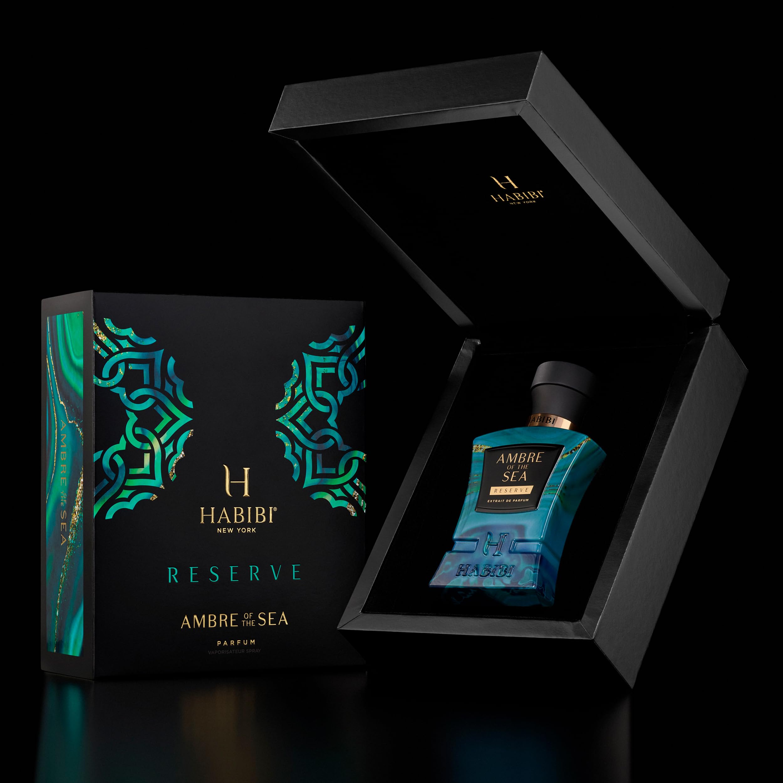 H HABIBI Ambre Of The Sea Extrait De Parfum – Unisex Long-Lasting Fragrance with Bergamot & Sea Salt (2.5 oz)