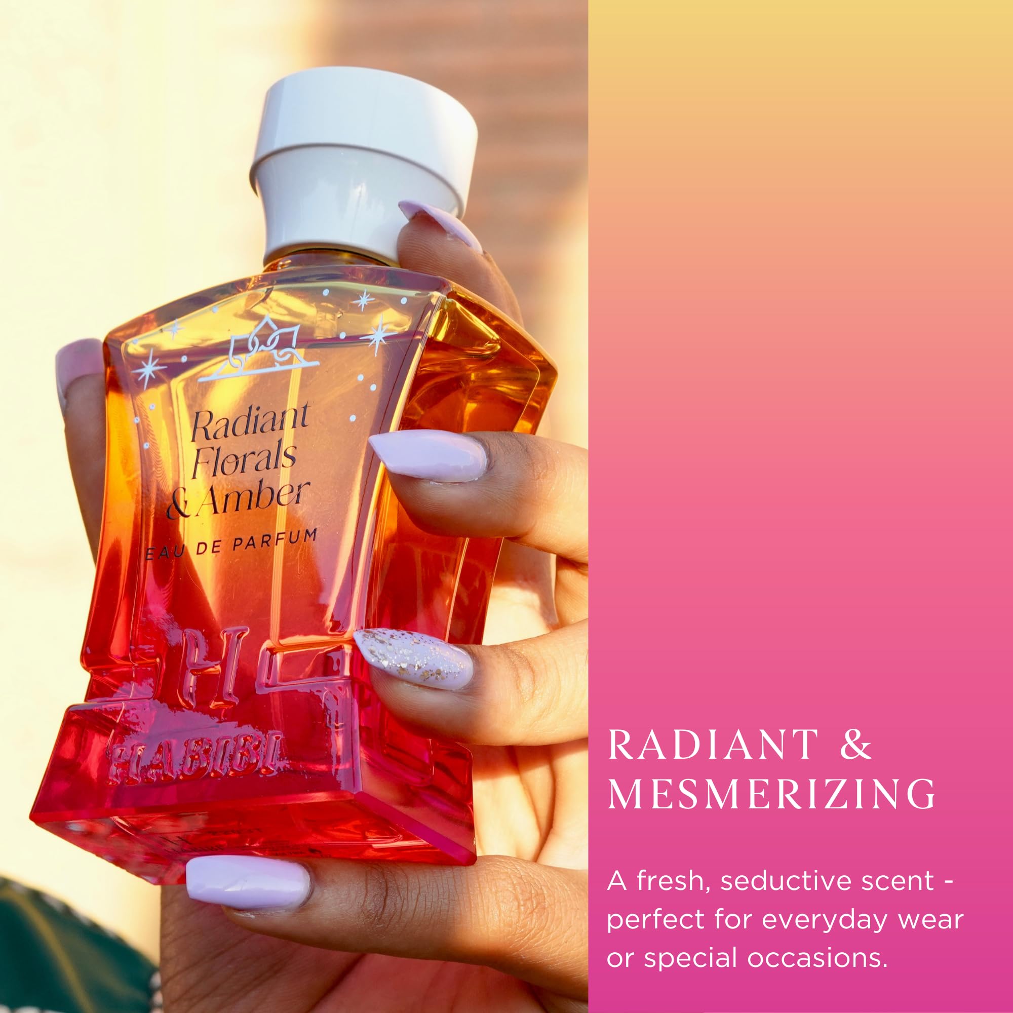 H HABIBI Radiant Florals & Amber Musk – Arabian Perfume for Women, 2.5 oz