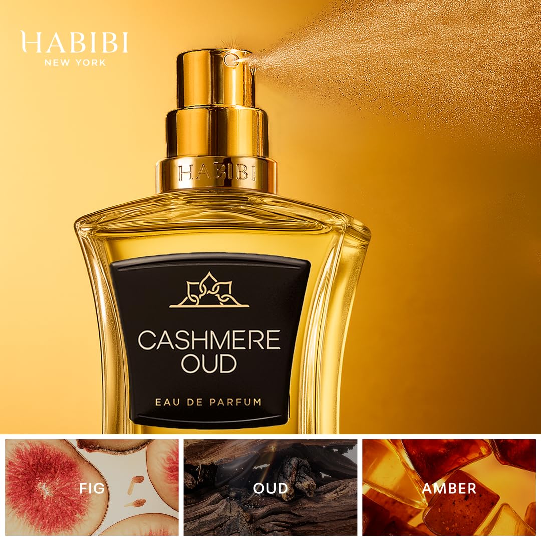 H HABIBI Cashmere Oud Perfume for Men – 75ml / 2.5 oz, Long-Lasting Arabian Cologne