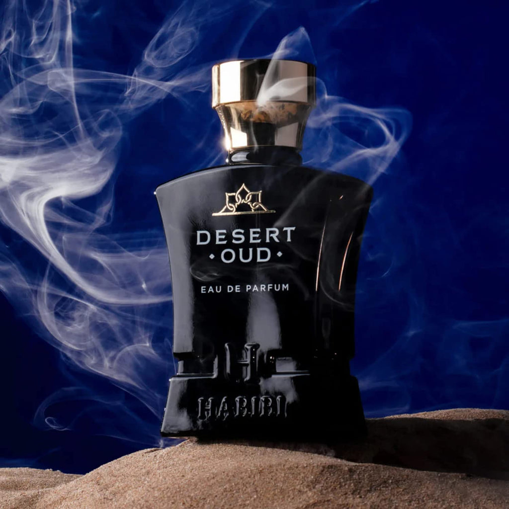 H HABIBI Desert Oud Perfume for Men – 2.5 oz / 75 ml Long-Lasting Floral Woody Arabian Cologne
