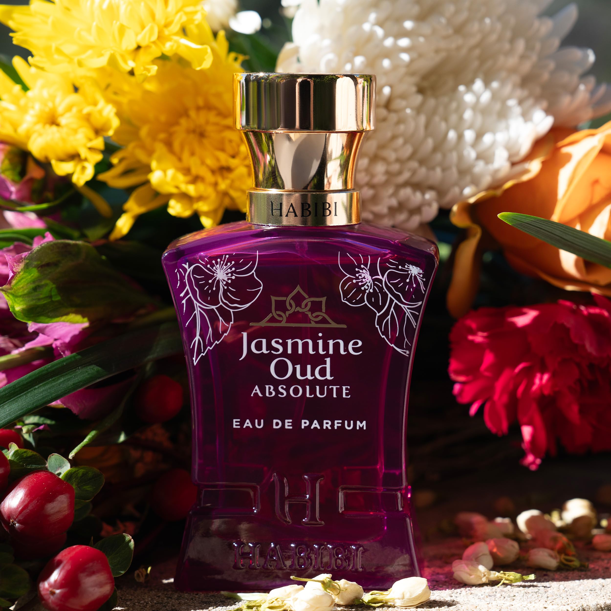 H HABIBI Jasmine Oud Absolute – Long-Lasting Arabian Perfume for Women, 75ml