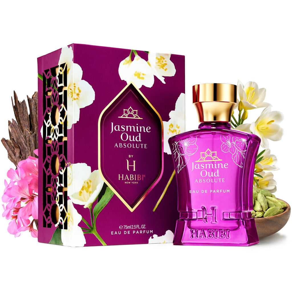 H HABIBI Jasmine Oud Absolute – Long-Lasting Arabian Perfume for Women, 75ml