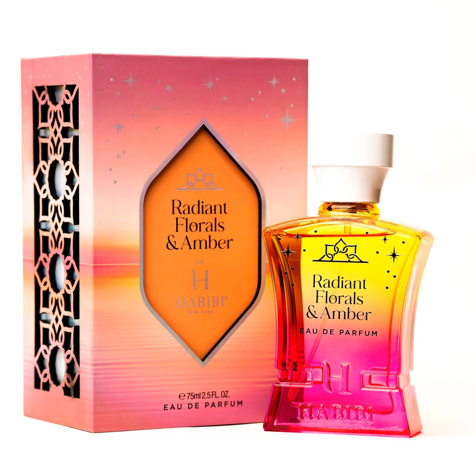 H HABIBI Radiant Florals & Amber Musk – Arabian Perfume for Women, 2.5 oz