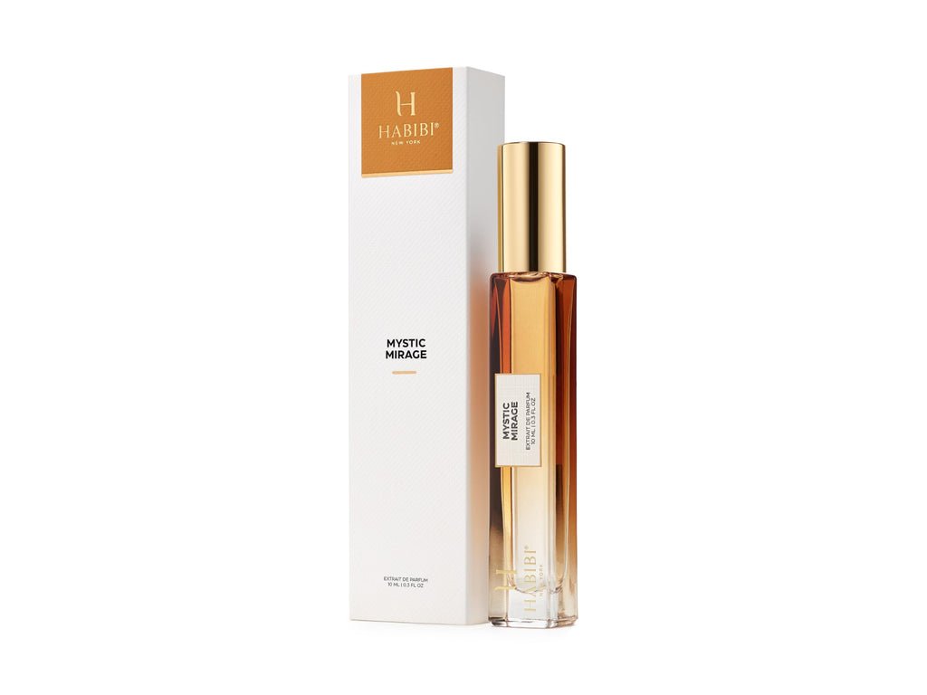 H HABIBI Mystic Mirage Extrait De Parfum – 10ml Travel Size Unisex Niche Scent with Leather Case