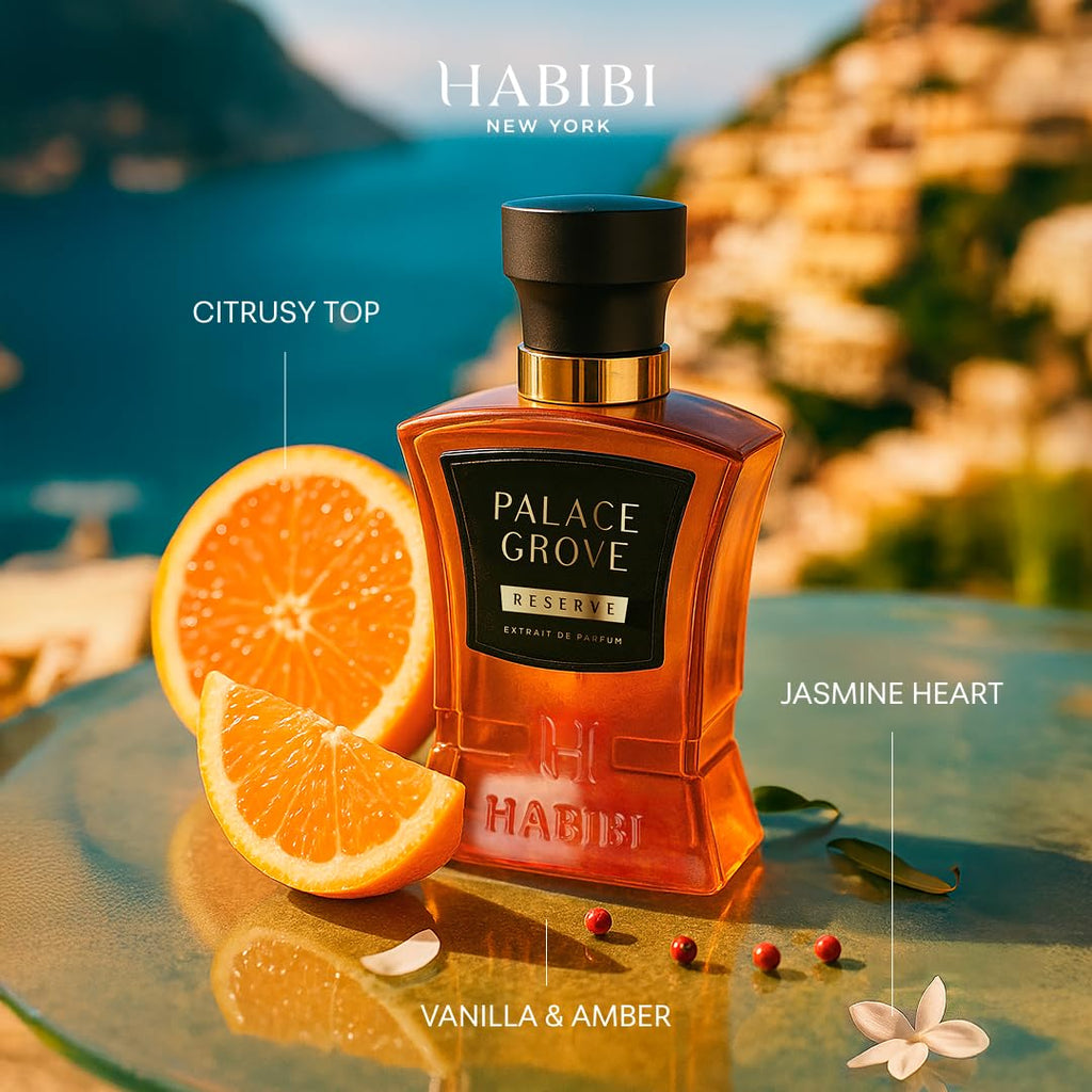 H HABIBI Palace Grove Perfume – Unisex 2.5 oz with Mandarin & Vanilla