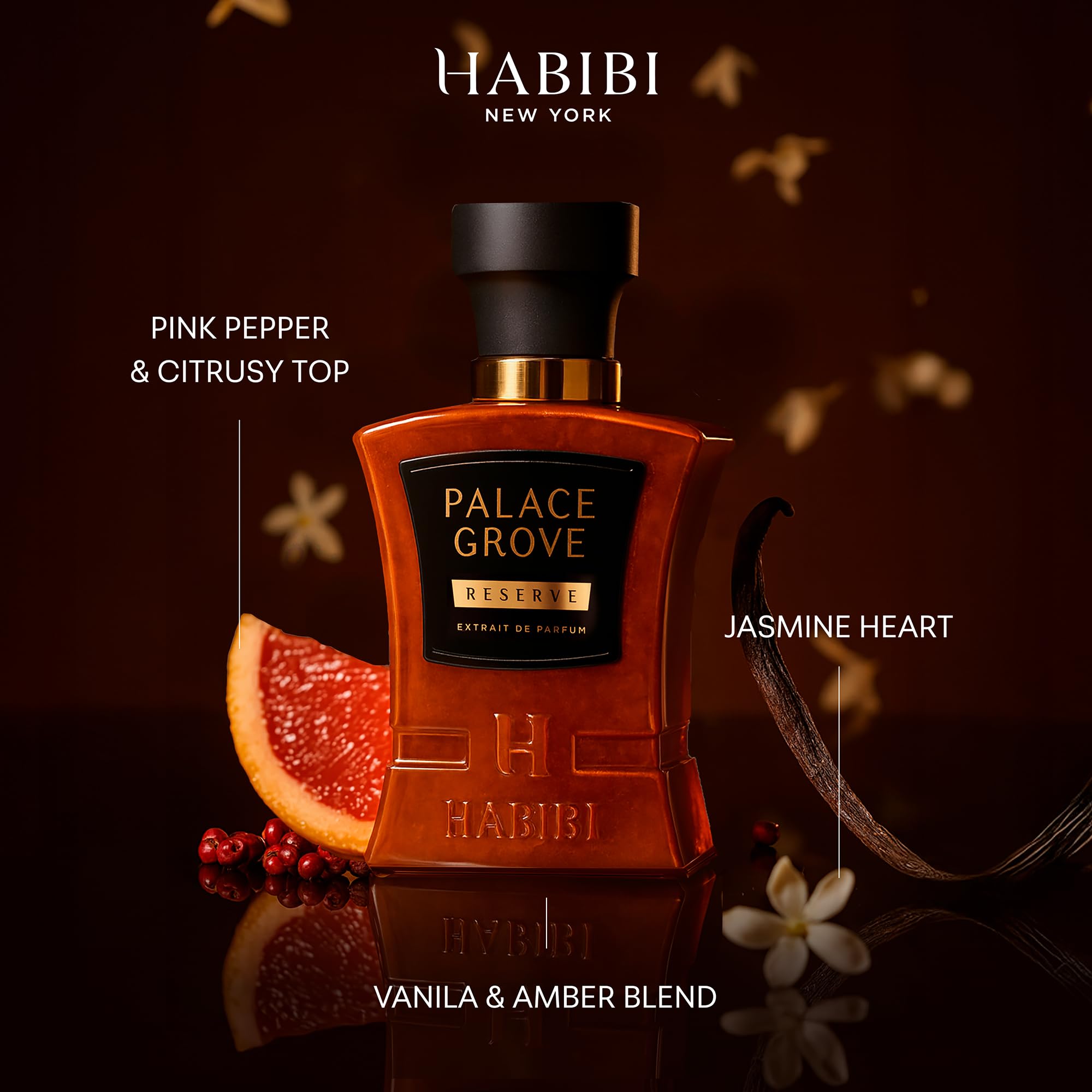 H HABIBI Palace Grove Perfume – Unisex 2.5 oz with Mandarin & Vanilla