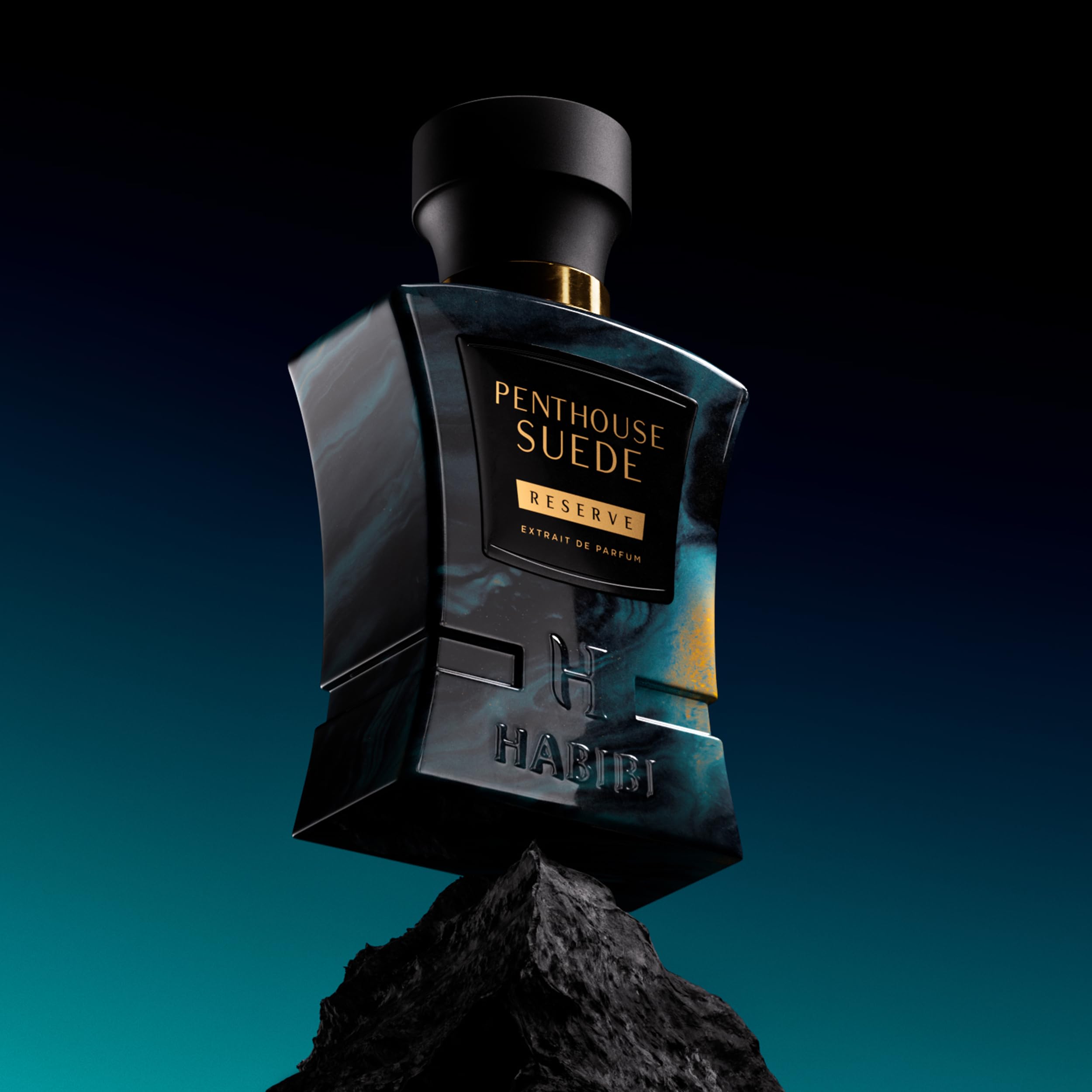 H HABIBI Penthouse Suede Perfume Extract – Unisex 2.5 oz Long-Lasting Fragrance with Amber Notes and Arabian Scent