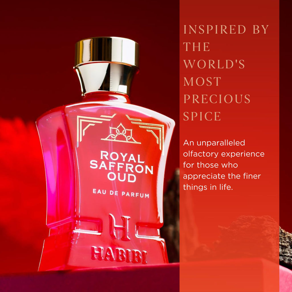 H HABIBI Royal Saffron Oud – Long-Lasting Women’s Perfume with Jasmine & Sandalwood