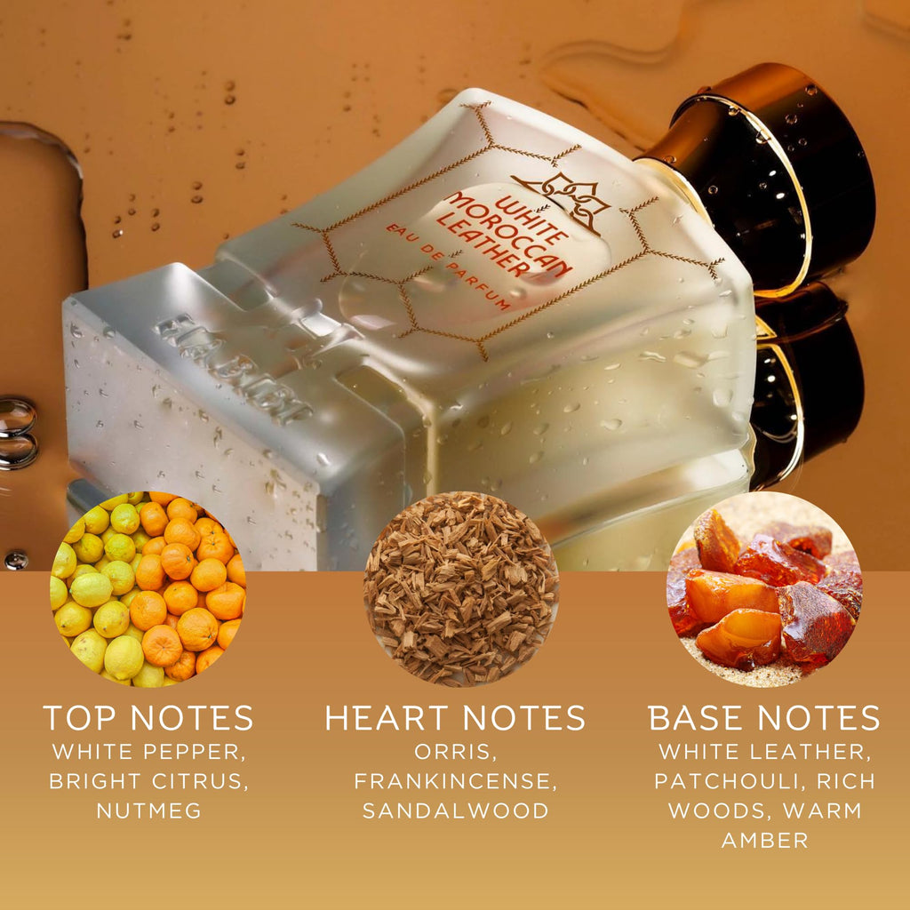 H HABIBI White Moroccan Leather Perfume for Men – 75ml Long-Lasting Arabian Cologne