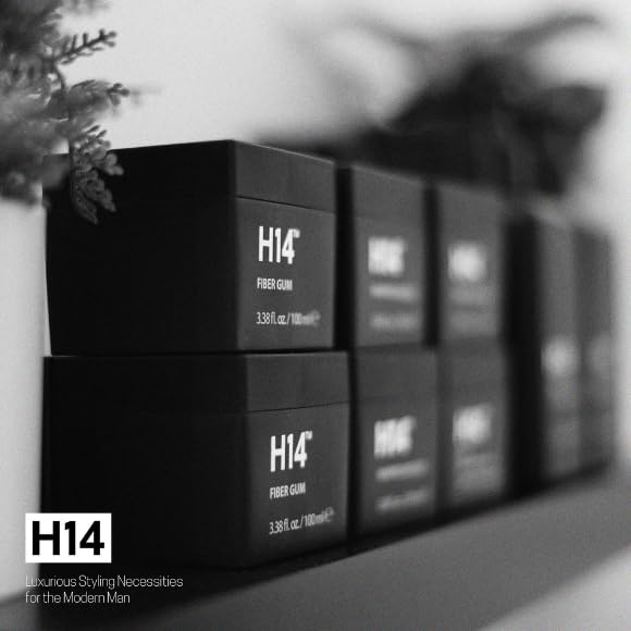 H14 Fiber Gum for Men — Medium Hold Styling Cream with Beeswax & Corn Starch (European Made)