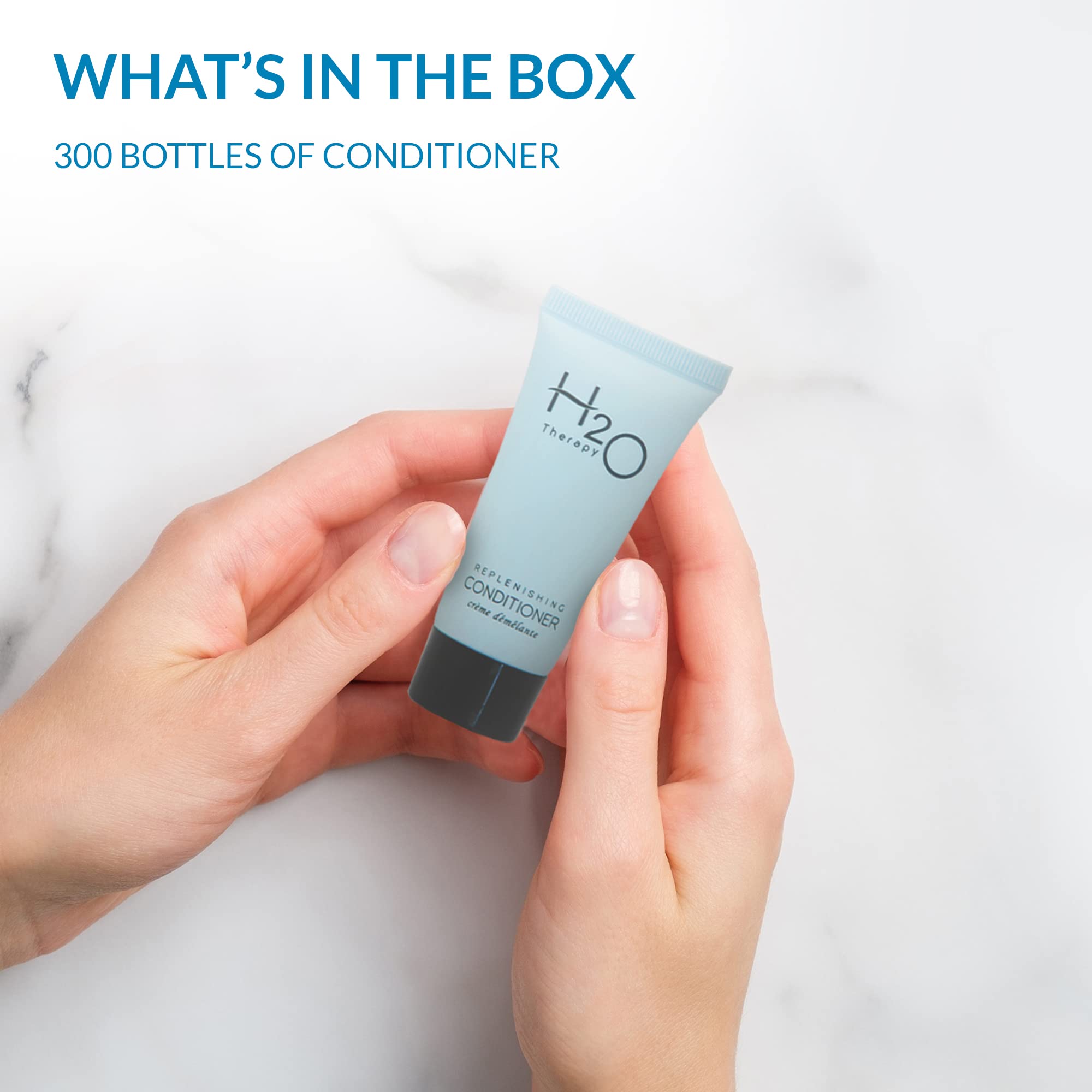 H2O Therapy Travel-Size Conditioner for Hotels, 0.85 oz — Case of 300