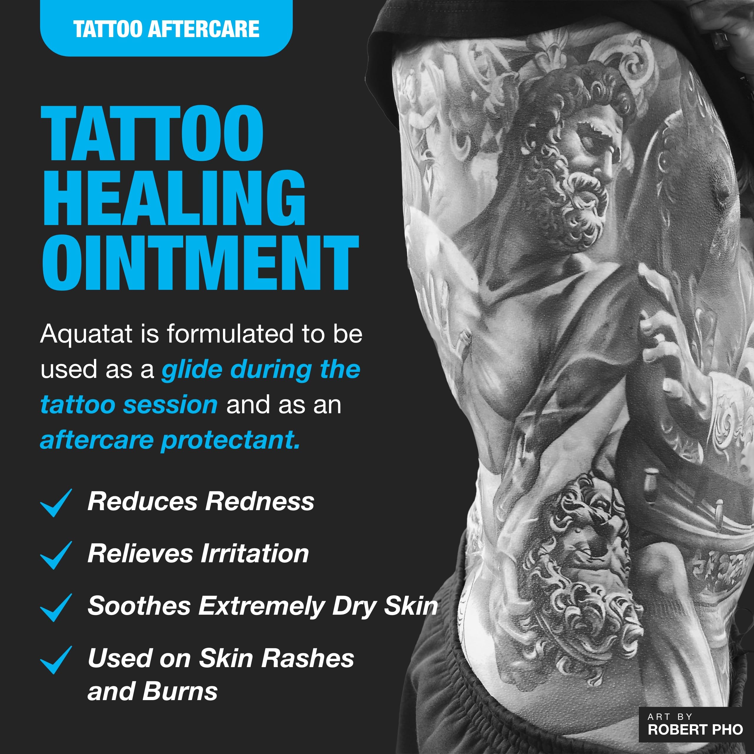 H2Ocean Aquatat Tattoo Healing Ointment - Fragrance & Dye-Free, 0.75 oz