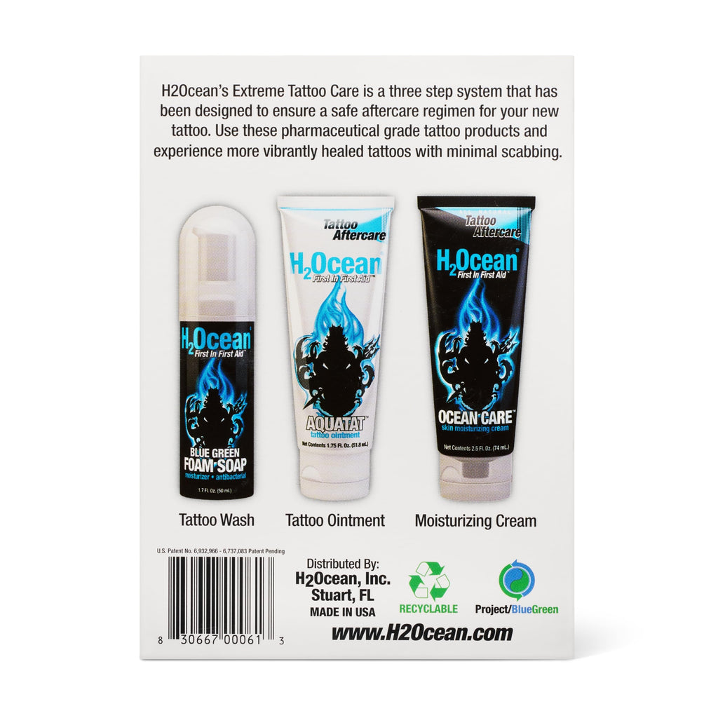 H2Ocean Extreme Tattoo Aftercare Kit – 3-Step Healing with Sea Minerals