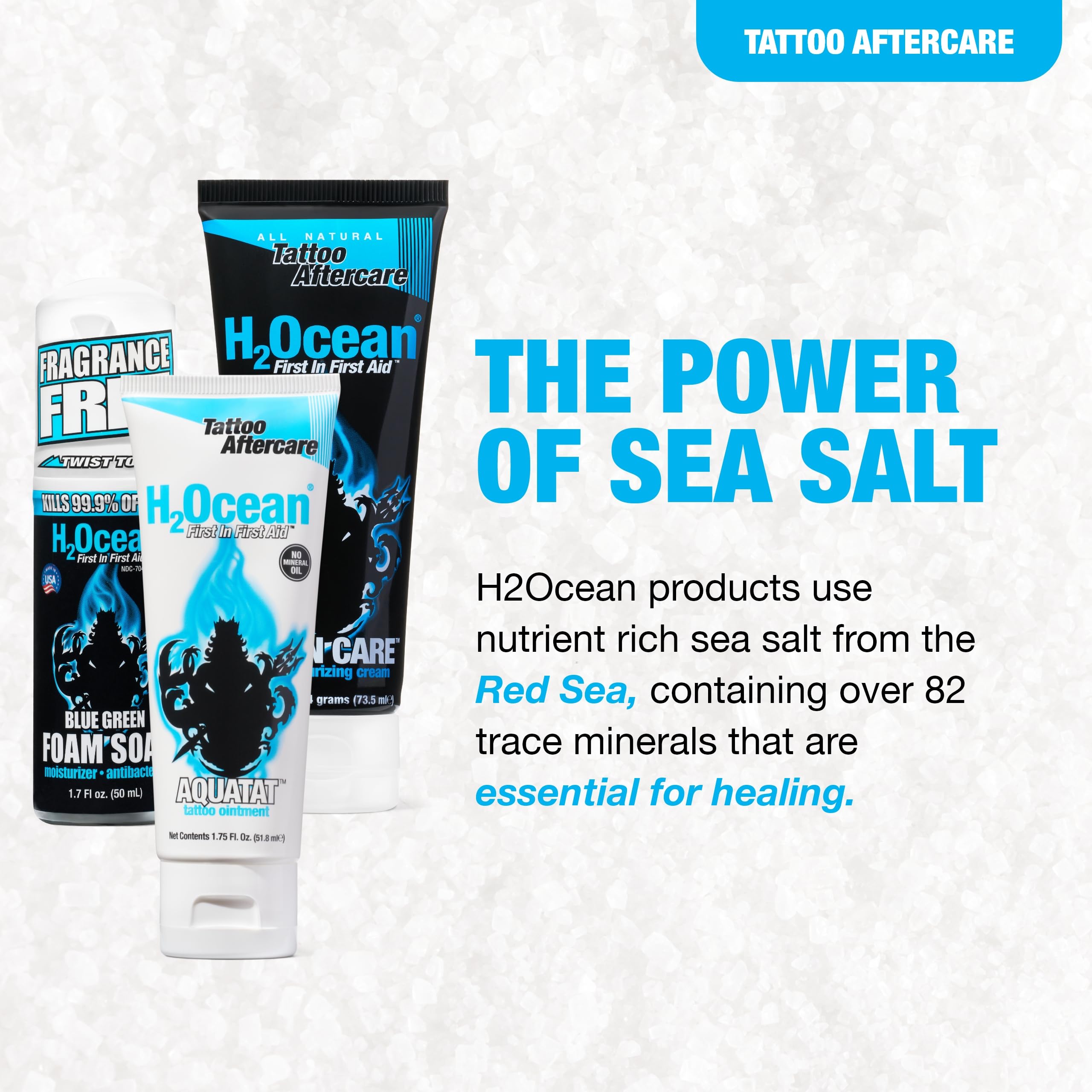 H2Ocean Extreme Tattoo Aftercare Kit – 3-Step Healing with Sea Minerals