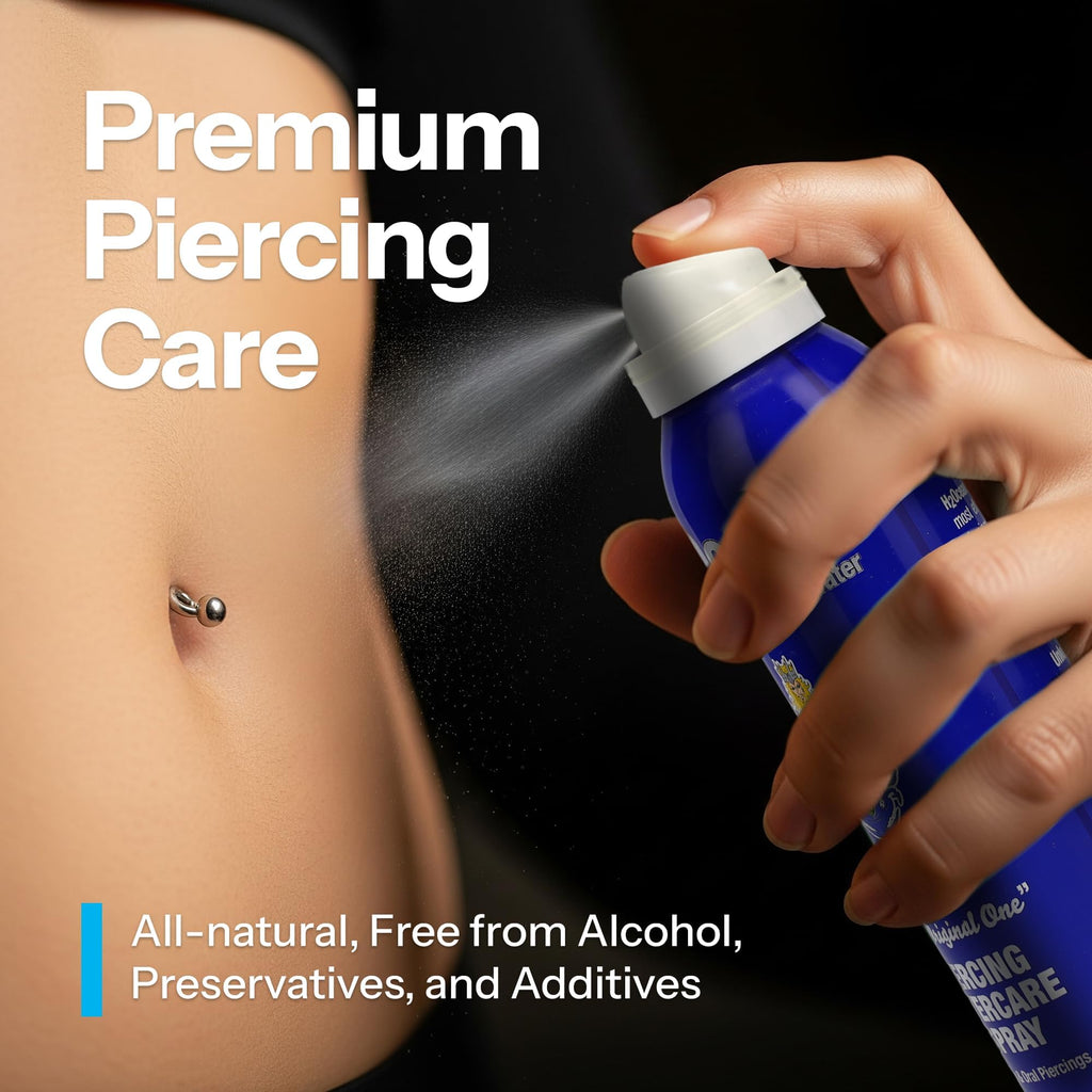 H2Ocean Piercing Aftercare Spray & Keloid Bump Removal – Sea Salt Spray for Piercings (4oz, Pack of 3)