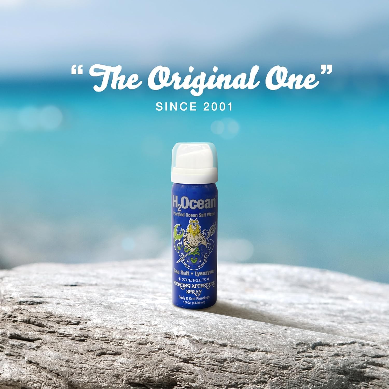 H2Ocean Piercing Aftercare Spray – Sea Salt Healing for Piercings, 1.5 oz (Pack of 2)